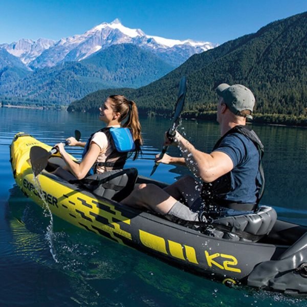 AddFun-barco inflable INTEX para exteriores, bote de goma doble para Rafting, deportes acuáticos, Kayak, pesca, portátil - Image 2