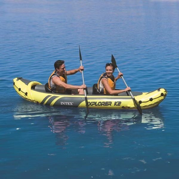 AddFun-barco inflable INTEX para exteriores, bote de goma doble para Rafting, deportes acuáticos, Kayak, pesca, portátil - Image 4