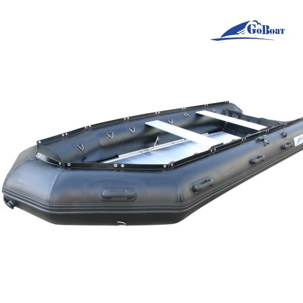 Balsa inflable para pesca GTS410 de 8 personas, balsa Dingy de suelo de aluminio, barco de PVC con Motor fueraborda 30HP, Envío Gratis - Image 4