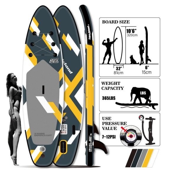 Tabla de surf inflable para SUP, esquí acuático, tabla de Paddle Stand-up ligera, vadear, PVC, para exteriores - Image 6