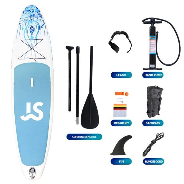 Tabla inflable para surfear, tabla de Paddle surf JF335, skyblue, diosa del amor, 11 pies - Image 3