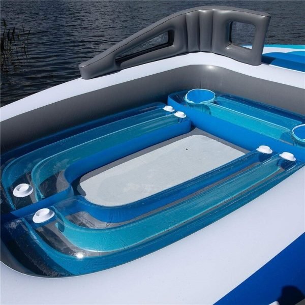 Yate inflable de agua para 6 personas, bote inflable para fiesta al aire libre, Kayak, Rafting, canoa - Image 4