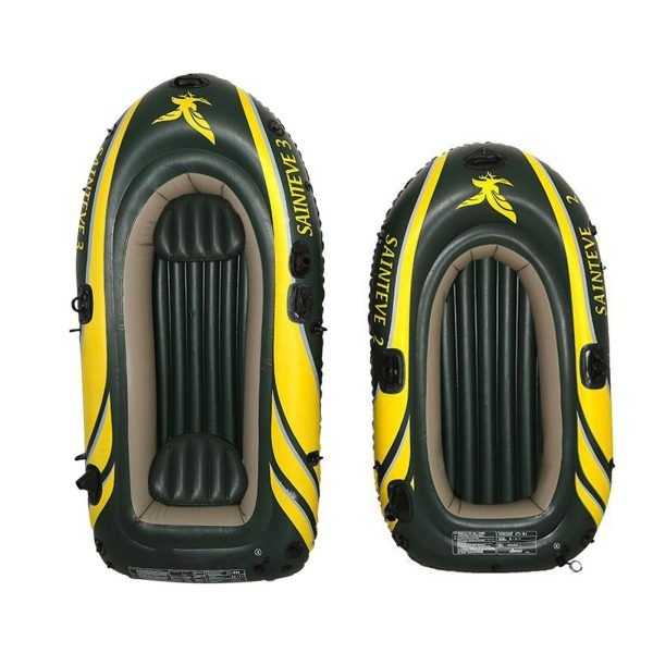2/3Person PVC Iatable Boat Kayak Canoe Rowing Air Boat Raft Double Valve Drifting Diving Accessory With 2 Paddles Load 300kg - Image 3