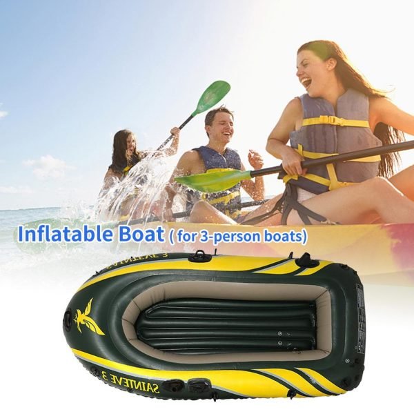 2/3Person PVC Iatable Boat Kayak Canoe Rowing Air Boat Raft Double Valve Drifting Diving Accessory With 2 Paddles Load 300kg - Image 5