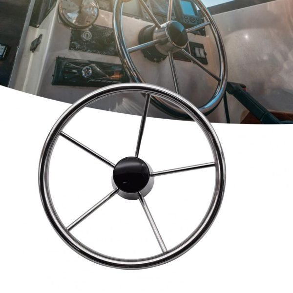 Accesorios para barco volante con perilla de acero inoxidable 5 radios 25 grados 11 ''para yate marino - Image 4