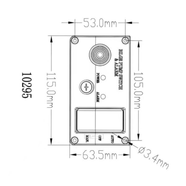 Alarma de sentina para barco marino y placa de interruptor de Panel de bomba, resorte de cierre automático Manual ABS, retorno, 12V - Image 6