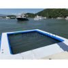 Funworld-piscina inflable con Red y escalera de cuerda para vacaciones en el océano, yate flotante con varias personas, puntada de caída - Image 5