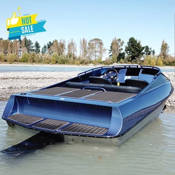 Kits de barcos a chorro de alta velocidad de 14 pies/15 pies, 5 personas, yate de aluminio en V, río, fueraborda eléctrico/tablero integrado, bote a chorro de aluminio completamente soldado