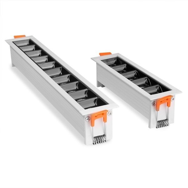 Lámpara Rectangular Empotrada para Techo, Luz LED, Descendente, Línea, Rejilla, 4 W, 10 W, 20 W, 30 W, AC85, 265V, Decoración de Tienda y Hogar - Image 2