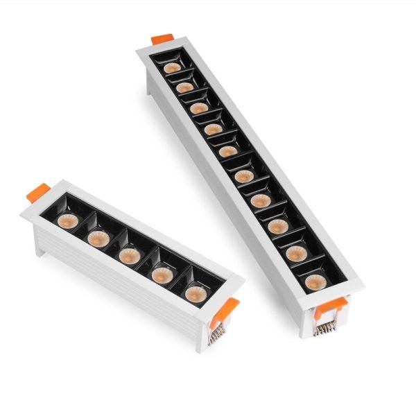 Lámpara Rectangular Empotrada para Techo, Luz LED, Descendente, Línea, Rejilla, 4 W, 10 W, 20 W, 30 W, AC85, 265V, Decoración de Tienda y Hogar - Image 3