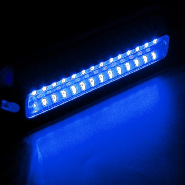 Luz de popa para barco de 50W, 42 LED, acero inoxidable, impermeable, lámpara de popa subacuática, Pontón, Universal, azul/blanco/rojo - Image 3