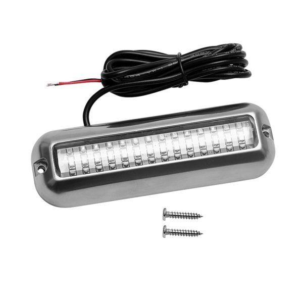 Luz de popa para barco de 50W, 42 LED, acero inoxidable, impermeable, lámpara de popa subacuática, Pontón, Universal, azul/blanco/rojo - Image 5