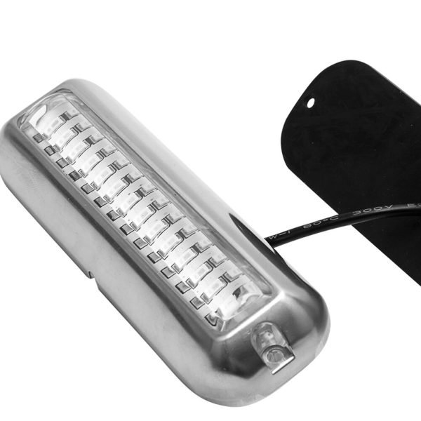 Luz de popa para barco de 50W, 42 LED, acero inoxidable, impermeable, lámpara de popa subacuática, Pontón, Universal, azul/blanco/rojo - Image 6