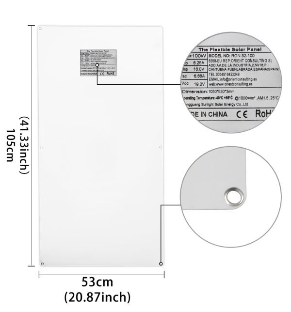 Solar Panel 500w Monocrystalline Solar Power Waterproof 12V Mounting Semi Flexible Panel Solar 100w 200w 300w 400w for Boat - Image 2