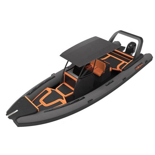 High Performance 28.7ft RIB 860 Aluminum Double Hull RIB Inflatable Hypalon/PVC Boat With T Top - Image 3