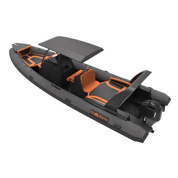 High Performance 28.7ft RIB 860 Aluminum Double Hull RIB Inflatable Hypalon/PVC Boat With T Top - Image 2