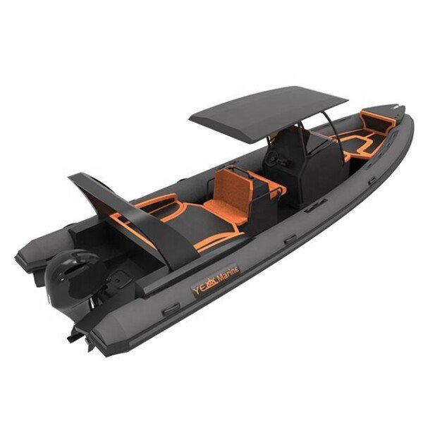 High Performance 28.7ft RIB 860 Aluminum Double Hull RIB Inflatable Hypalon/PVC Boat With T Top - Image 6