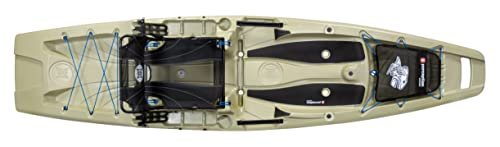 Perception Kayaks Outlaw | Sit on Top Fishing | Fold Away Lawn Chair Seat | 4 Rod Holders | Integrated Tackle Trays | Fossil Tan, 11\ 5\"